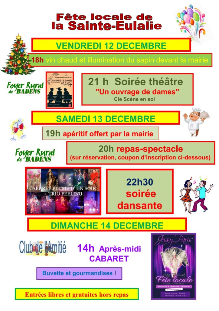 Programme Ste Eulalie 2025